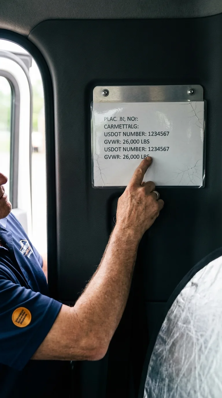 USDOT licensing placard verification in Ridge